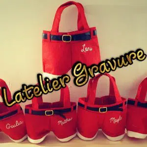 Sac de Friandises Salopette Santa
