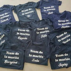 Tee-shirt enterrement vie de jeune fille