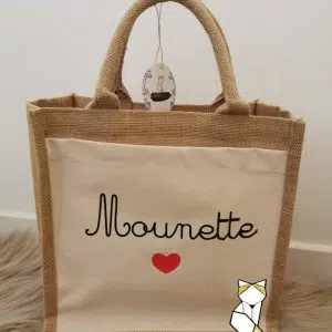 Cabas Coton et toile de jute