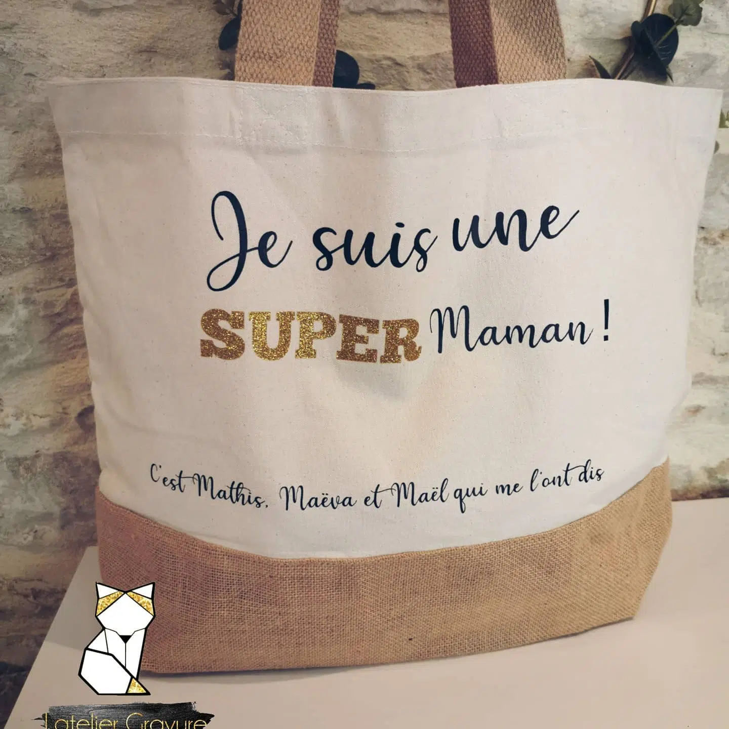 Sac coton & jute personnalisé – Image 9