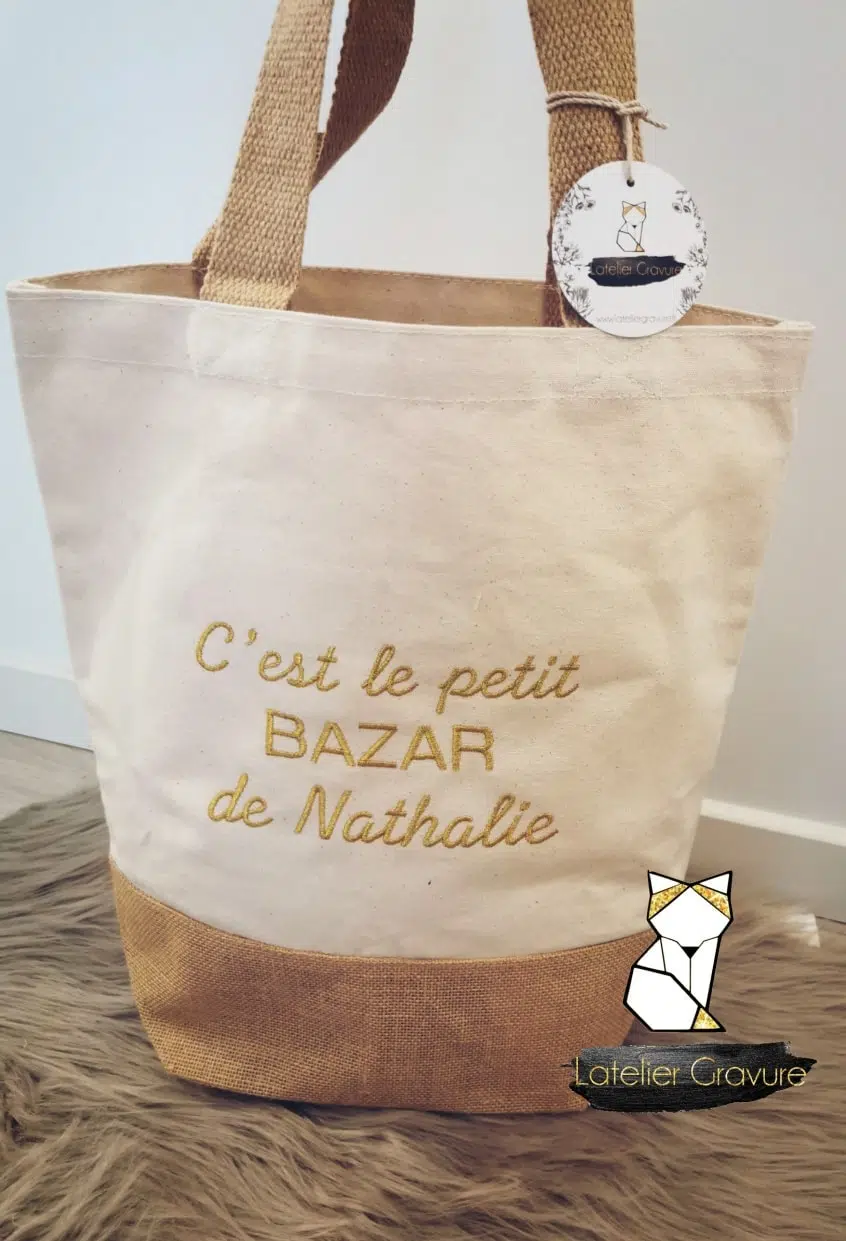 Sac coton & jute personnalisé – Image 10