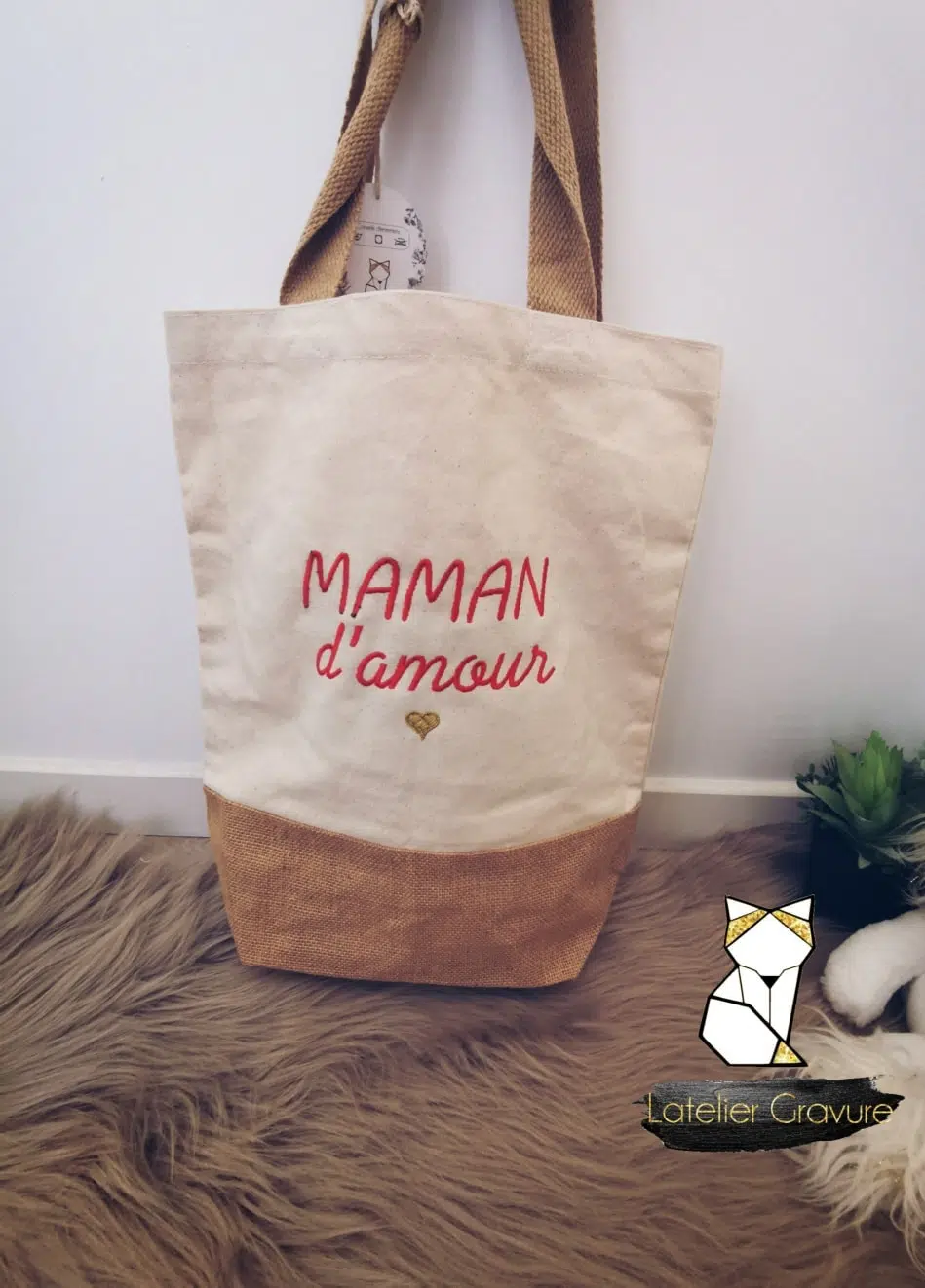 Sac coton & jute personnalisé – Image 6