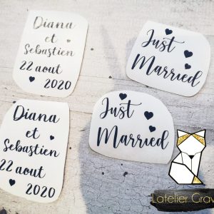Stickers chaussures de mariage personnalisé