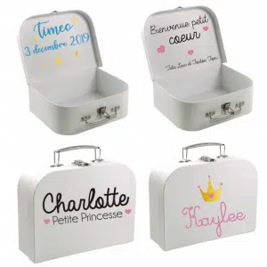 Valise de naissance – Coffret cadeau personnalisé