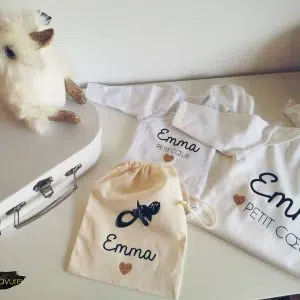 Valise de naissance – Coffret cadeau personnalisé