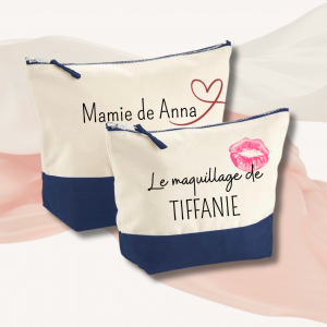Trousse de toilette en coton à personnaliser
