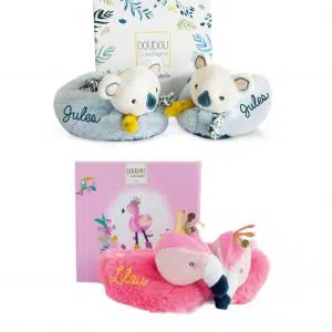 Chausson Chaussette Cygne Doudou & compagnie personnalisé