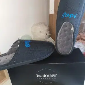 Chausson personnalisé – Isotoner Collection semelle à mémoire de forme