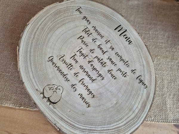 Menu de mariage - Rondin de bois – Image 7
