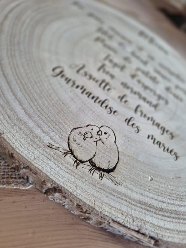 Menu de mariage - Rondin de bois – Image 8