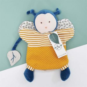 Marionnette pollen Abeille Coton Bio Doudou & Compagnie