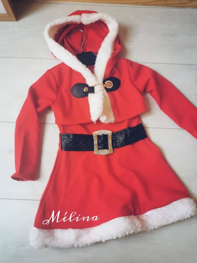 Robe de Noël bébé, tenue de Noël bébé fille, tenue de père Noël