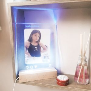 Lampe avec photo profil Instagram