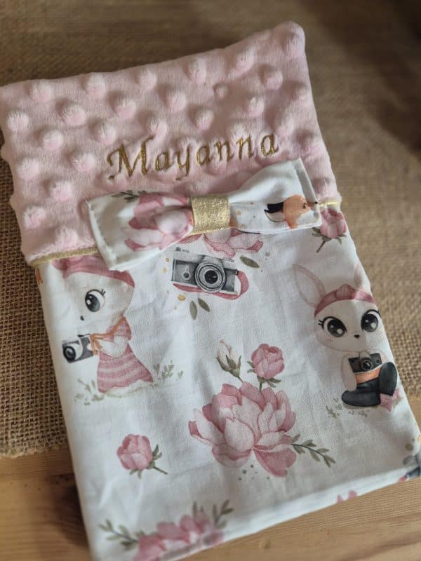 Protège carnet de santé coton & minky – Image 14