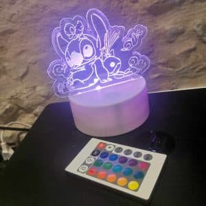 Lampe acrylique personnalisée sur socle led  16 couleurs