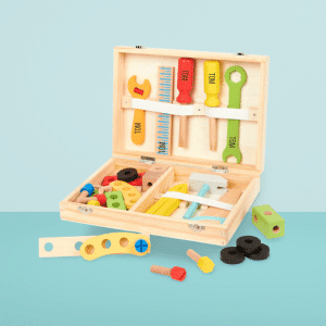 Boîte à outils en bois enfant personnalisée