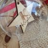Boule en verre personnalisée ornement étoile