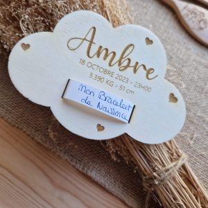 Support nuage bracelet de naissance