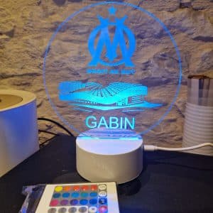 Lampe acrylique personnalisée sur socle led  16 couleurs