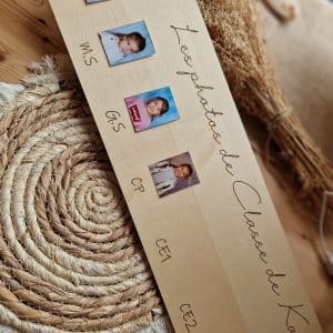Cadre personnalisé en bois souvenirs – Cadre photos de classe