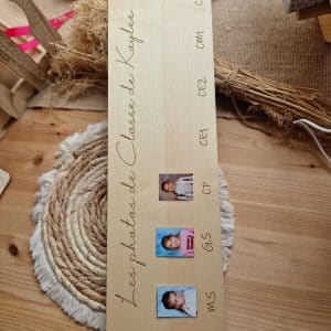 Cadre personnalisé en bois souvenirs – Cadre photos de classe