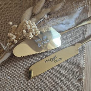 Set de découpe pour gâteau de mariage personnalisé