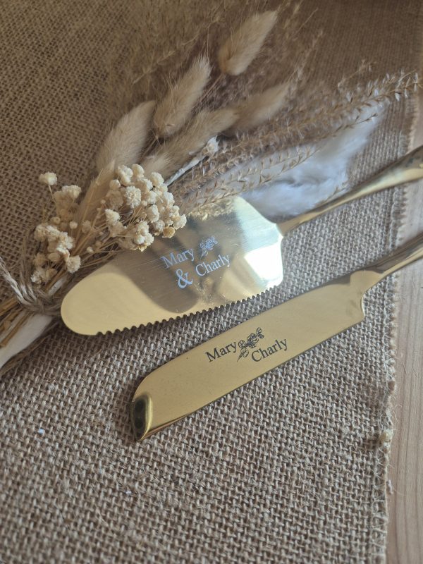 Set de découpe pour gâteau de mariage personnalisé