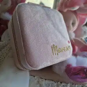 Etui boite à bijoux Velours Zip personnalisée