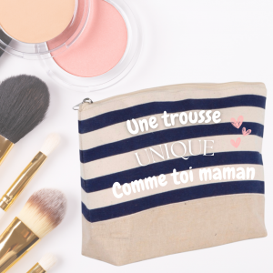 Pochette – trousse imprimé marin a personnaliser.