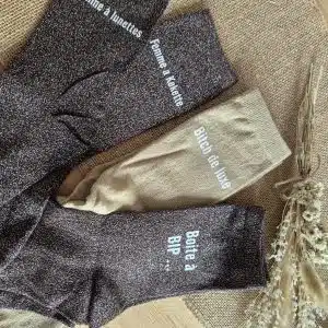 Mes petites chaussettes à paillettes personnalisés