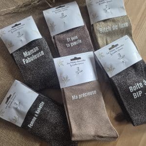 Mes petites chaussettes à paillettes personnalisés