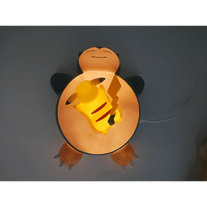 POKEMON – Lampe figurine Ronflex et Pikachu, 25 cm