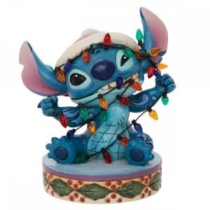 Figurine Stitch Emmêlé Dans La Guirlande De Noël – Disney Traditions